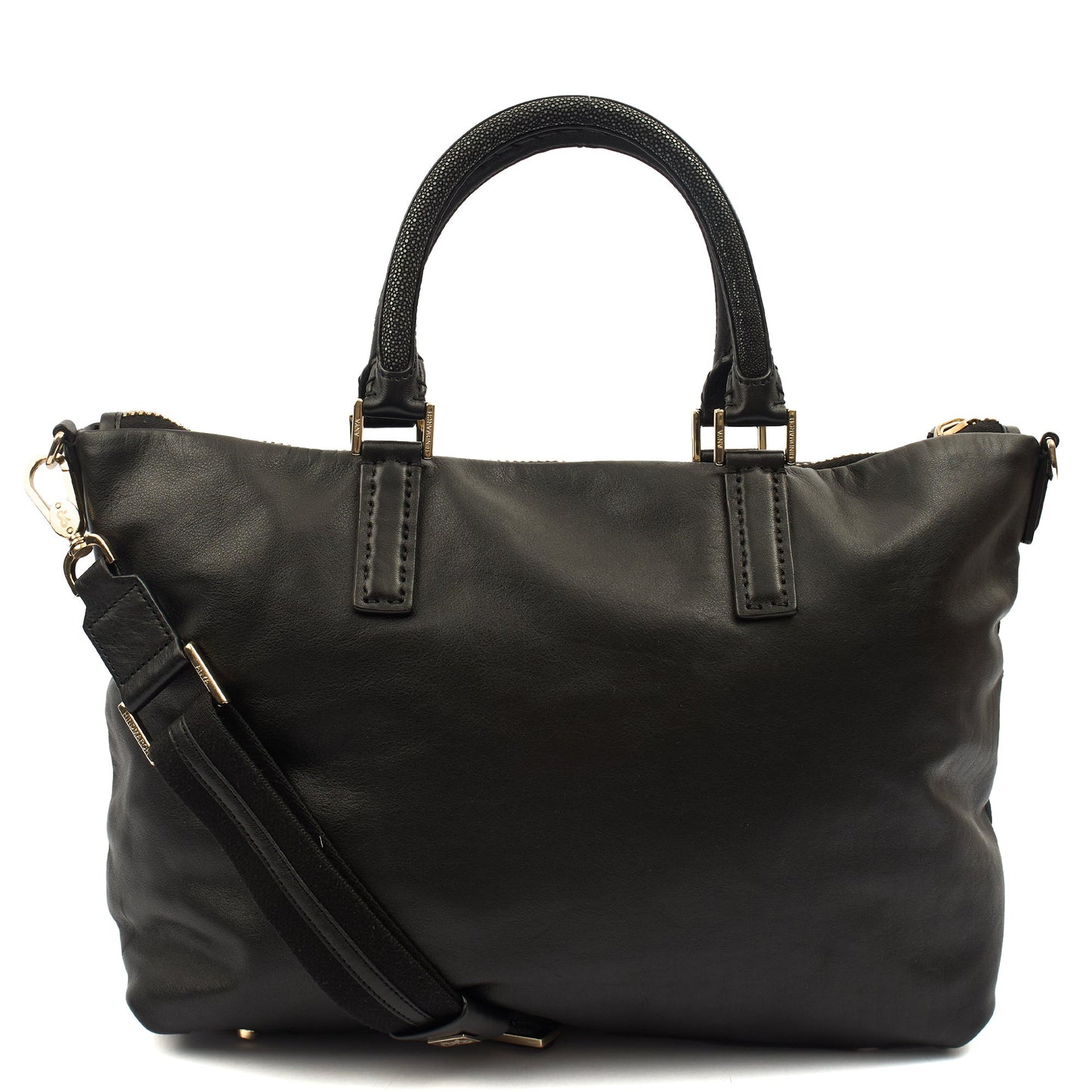 Anya Hindmarch Tote Maxi Zip- Top Handle  in Black, Leather — Alternate View 15