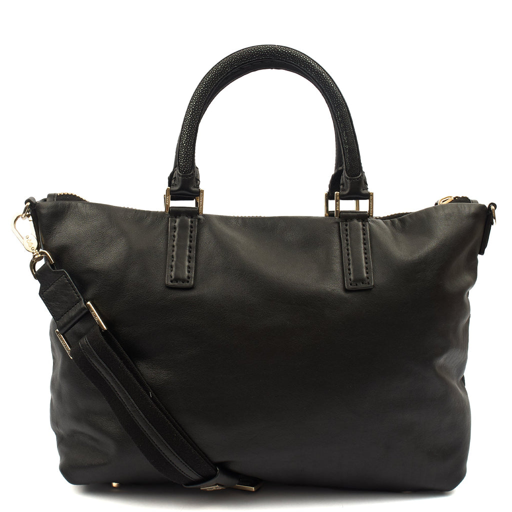 Anya Hindmarch Tote Maxi Zip- Top Handle  in Black, Leather — Alternate View 9