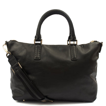 Anya Hindmarch Tote Maxi Zip- Top Handle  in Black, Leather — Alternate View 9