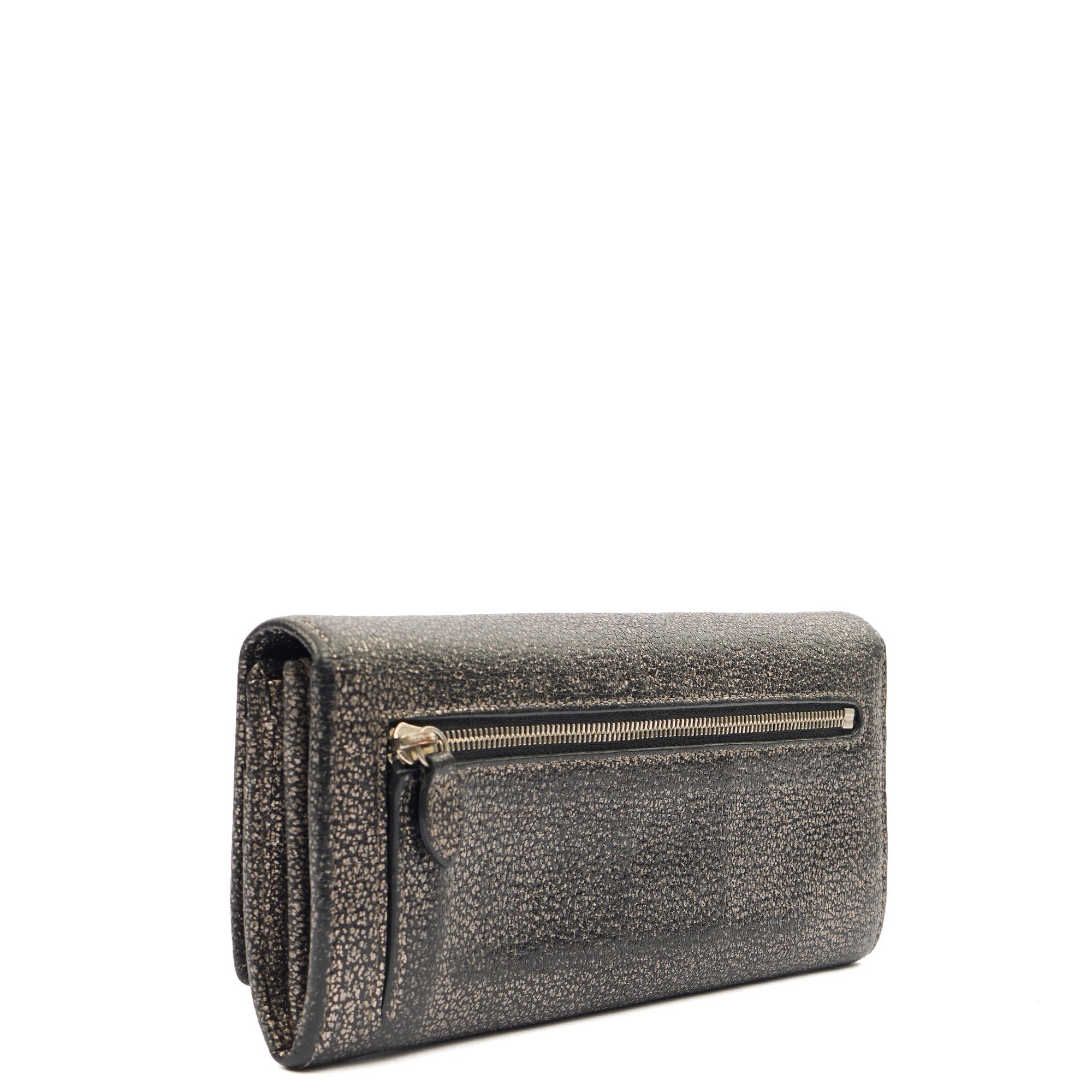 Mulberry Purse Wallet in Metallic, Leather — Side View