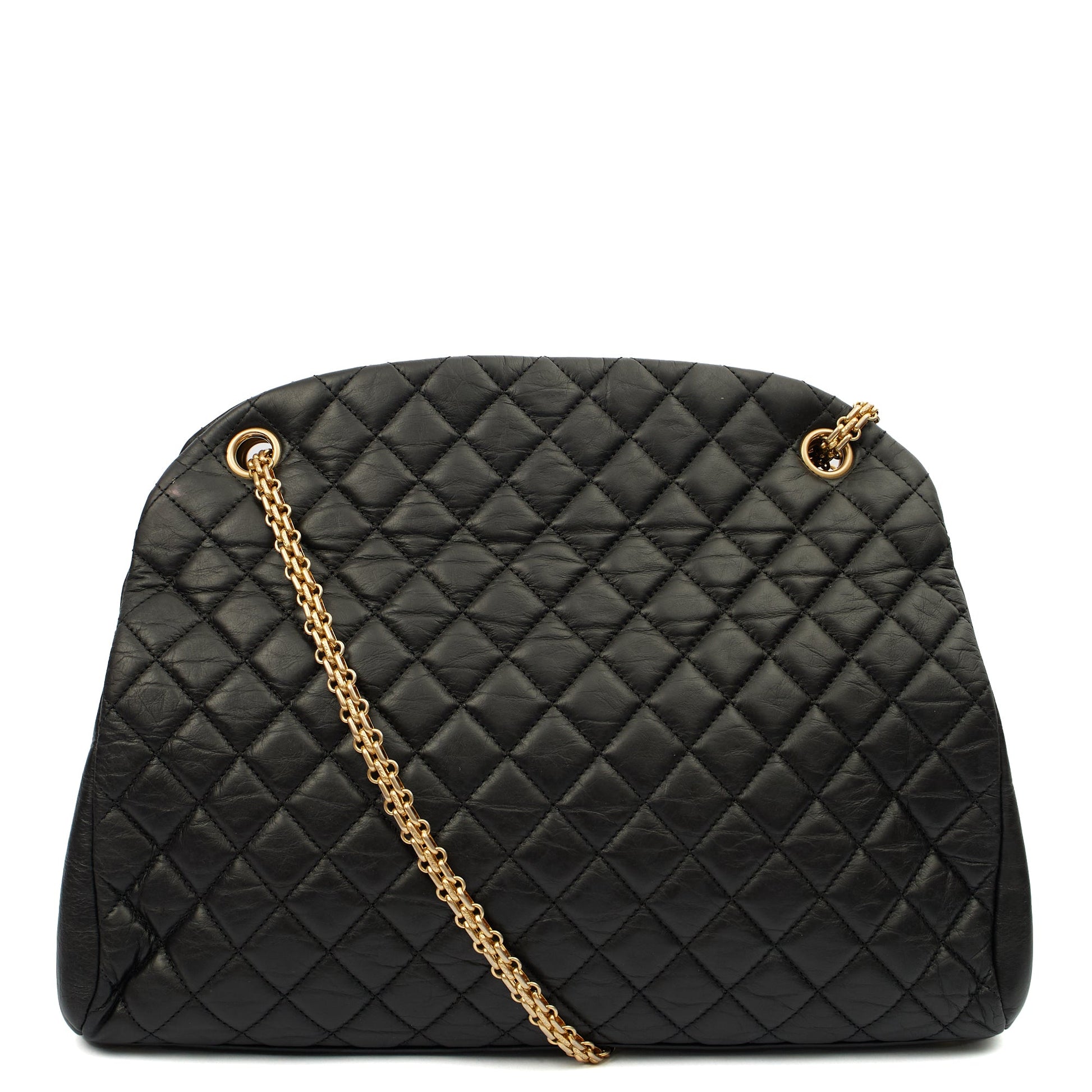 Chanel Tote Mademoiselle Bowling Bag - Large in Black, Calfskin Leather — Alternate View 11