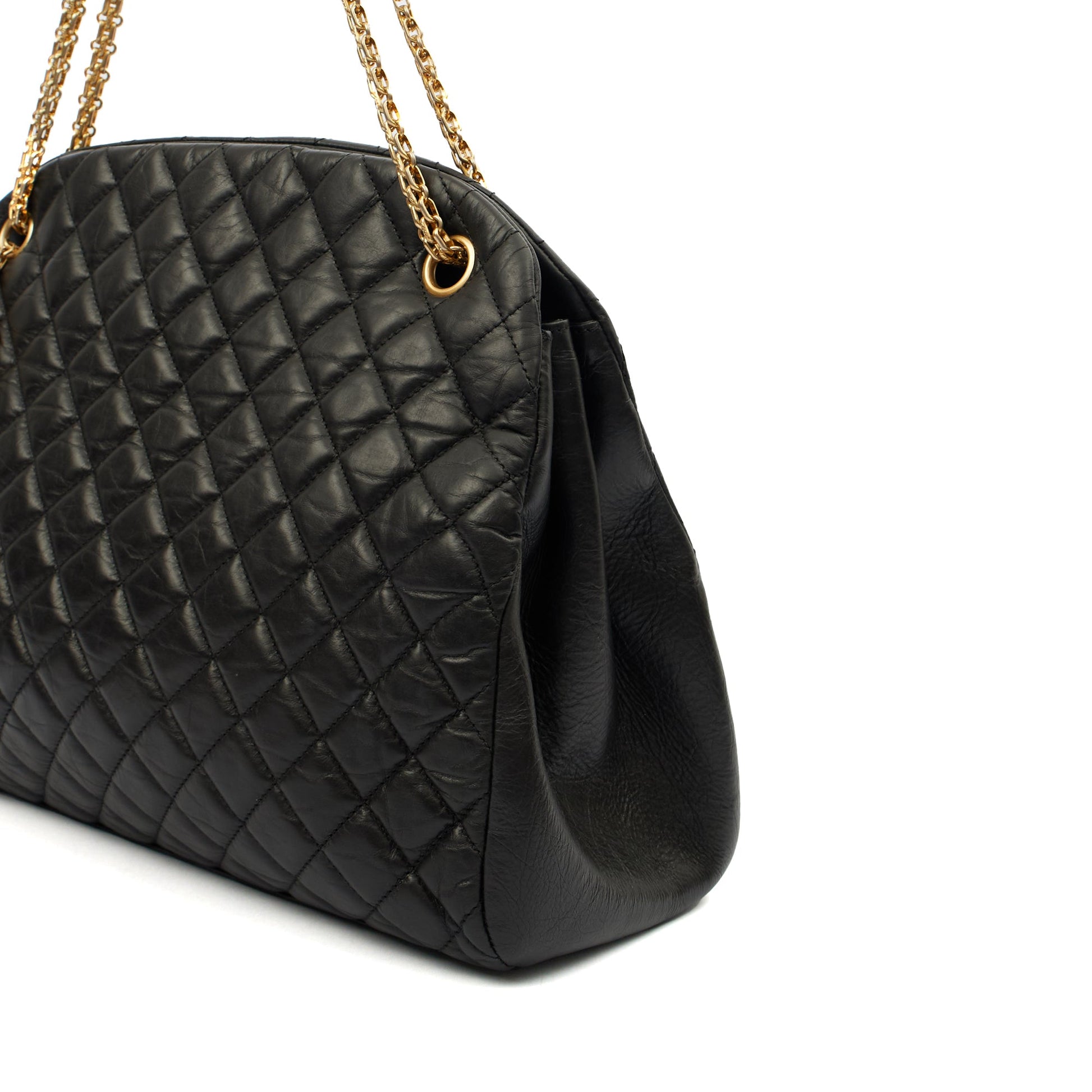 Chanel Tote Mademoiselle Bowling Bag - Large in Black, Calfskin Leather — Alternate View 13