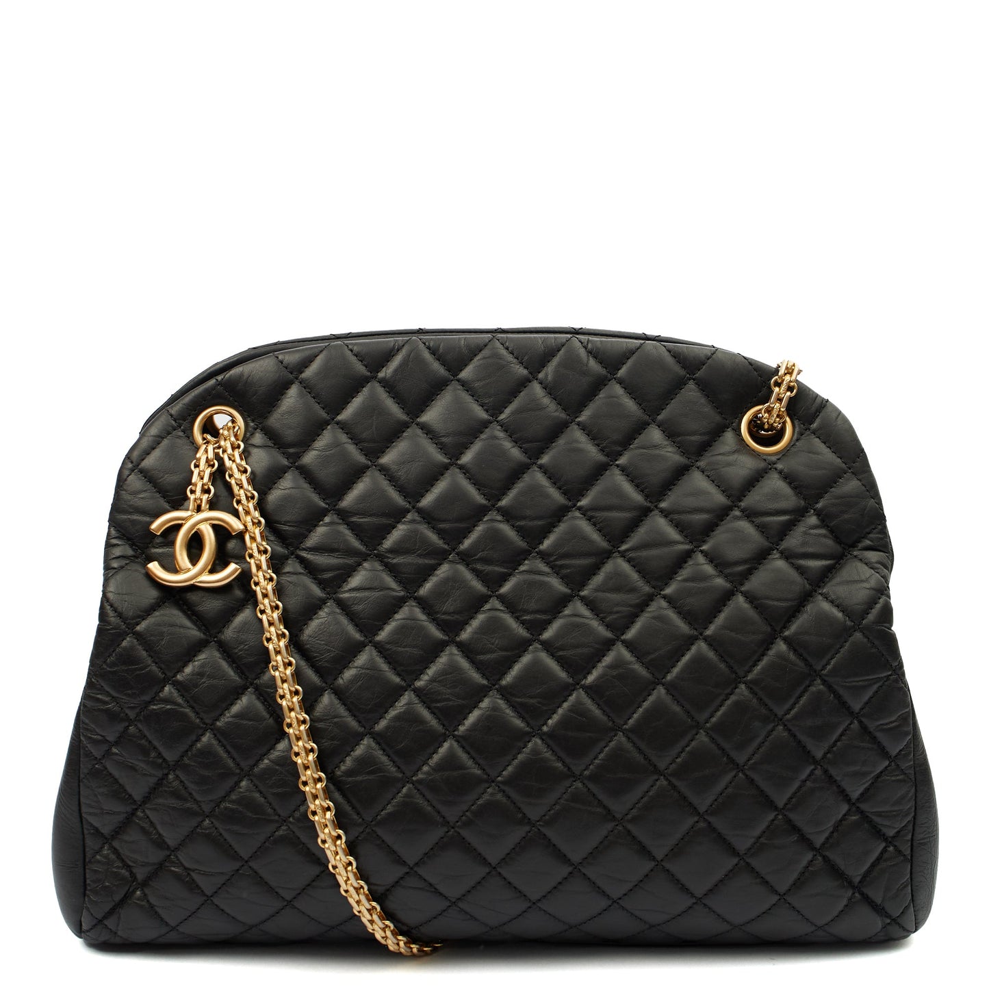 Chanel Tote Mademoiselle Bowling Bag - Large in Black, Calfskin Leather — Alternate View 17