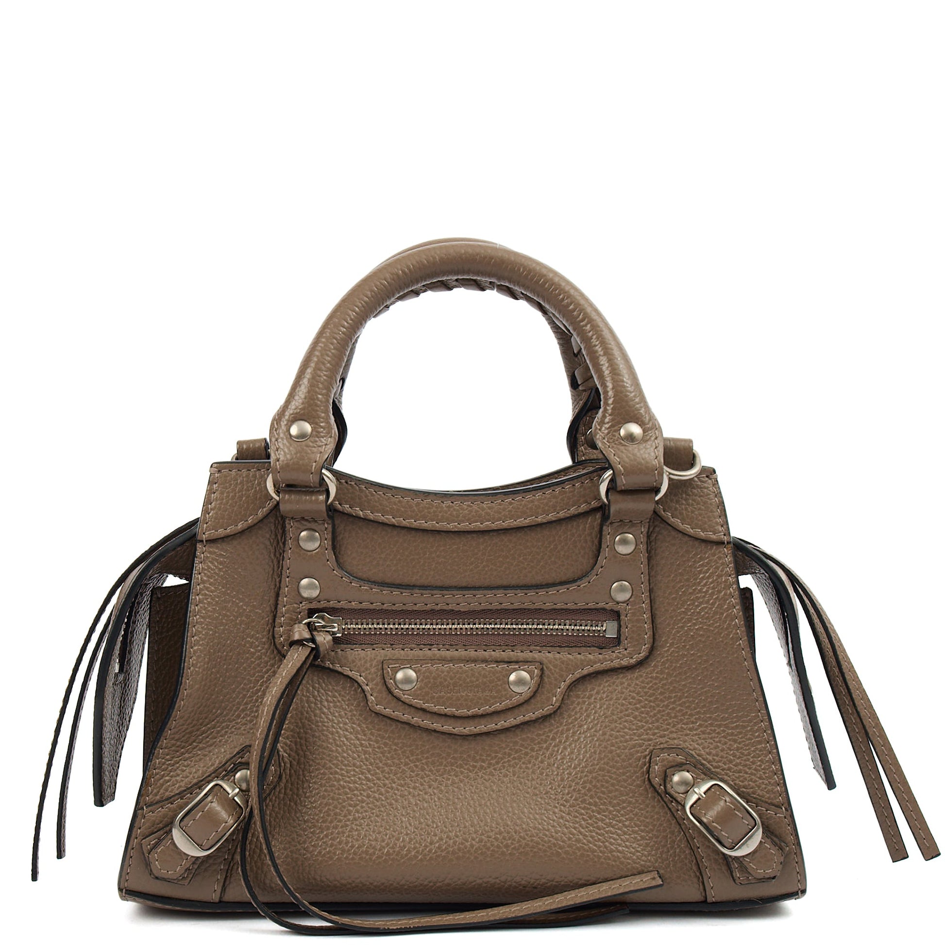 Balenciaga Mini Bag Neo Classic Mini in Brown, Veau (Calfskin) — Front View