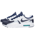 NIKE AIR MAX ZERO QS White & Mid Navy — UK 3 | EU 35.5 | US 3.5 — Front View