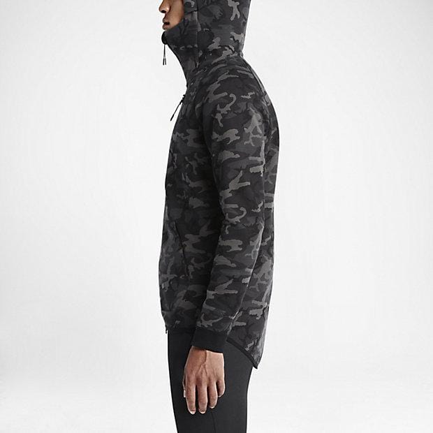 NIKE TECH FLEECE MEN'S HOODIE - Medium Ash Black — XXS — Alternate View 8