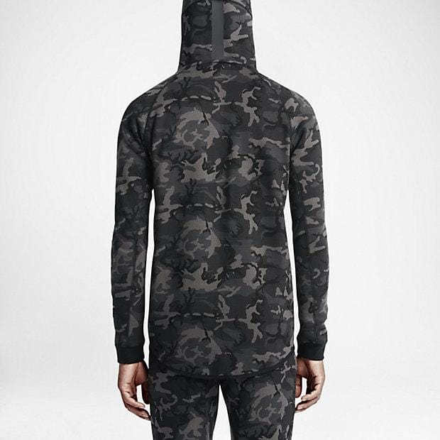 NIKE TECH FLEECE MEN'S HOODIE - Medium Ash Black — XXS — Alternate View 7