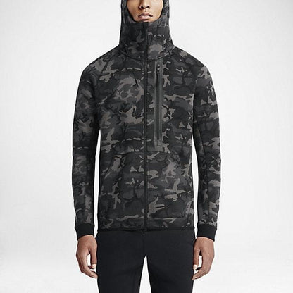 NIKE TECH FLEECE MEN'S HOODIE - Medium Ash Black — XXS — Lifestyle View