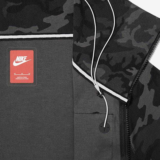 NIKE TECH FLEECE MEN'S HOODIE - Medium Ash Black — XXS — Alternate View 10