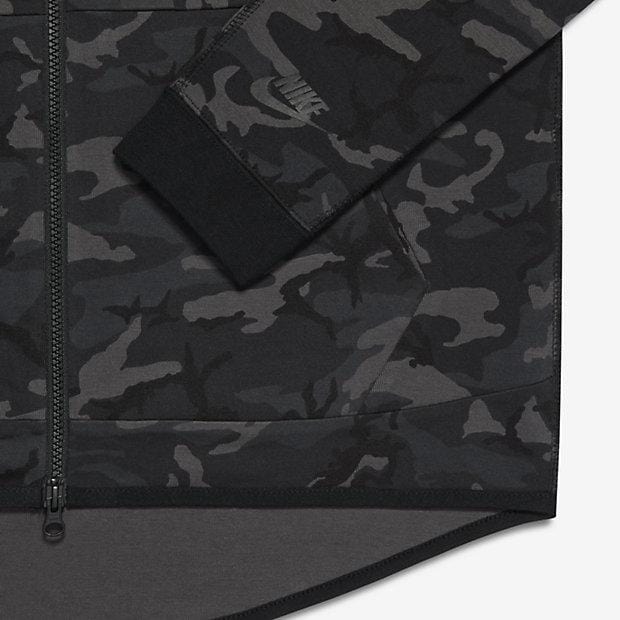 NIKE TECH FLEECE MEN'S HOODIE - Medium Ash Black — XXS — Alternate View 11