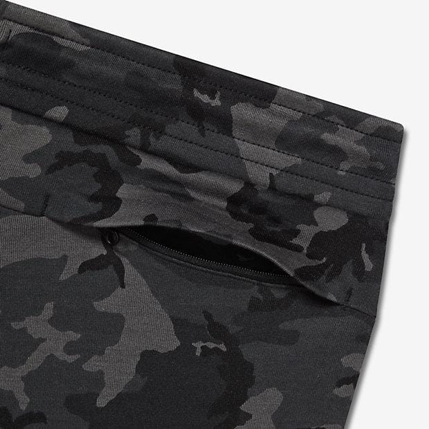 NIKE TECH FLEECE CAMO MEN'S TROUSERS - Medium Ash Black — XXS — Alternate View 9