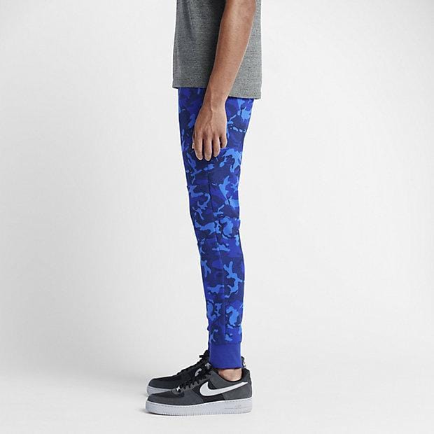 NIKE TECH FLEECE CAMO MEN'S TROUSERS - Deep Royal Blue — XXS — Alternate View 8