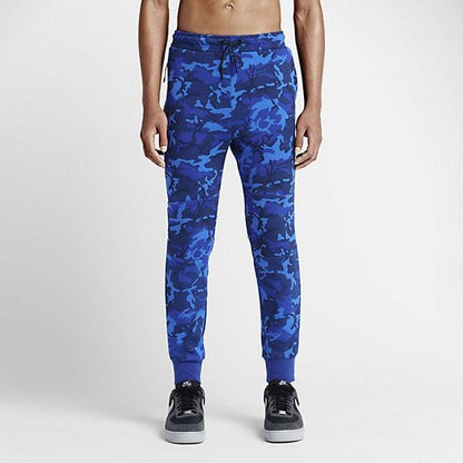 NIKE TECH FLEECE CAMO MEN'S TROUSERS - Deep Royal Blue — XXS — Lifestyle View