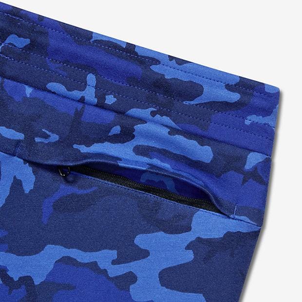 NIKE TECH FLEECE CAMO MEN'S TROUSERS - Deep Royal Blue — XXS — Side View
