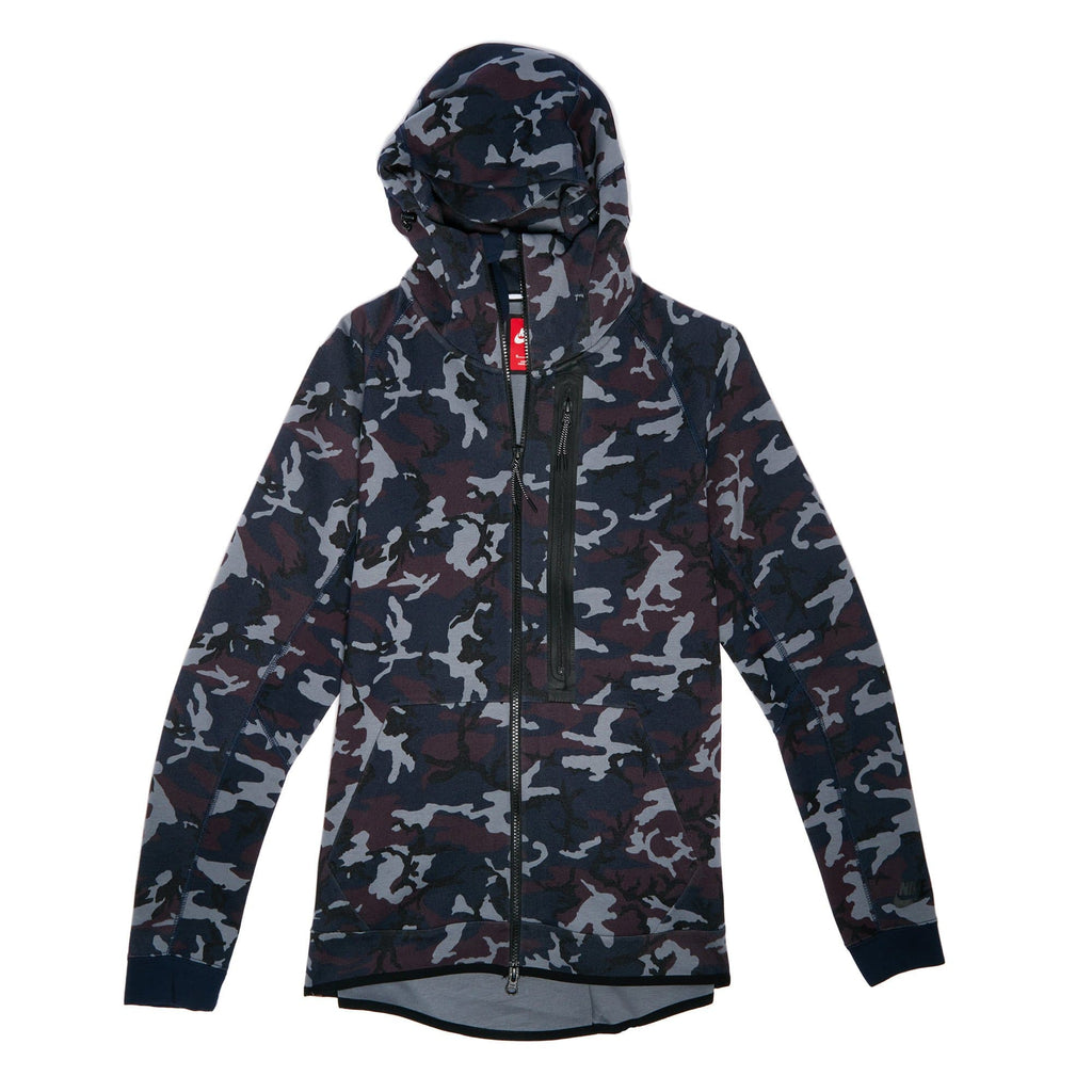 NIKE TECH FLEECE CAMO AW77 HOODIE — XXS — Side View