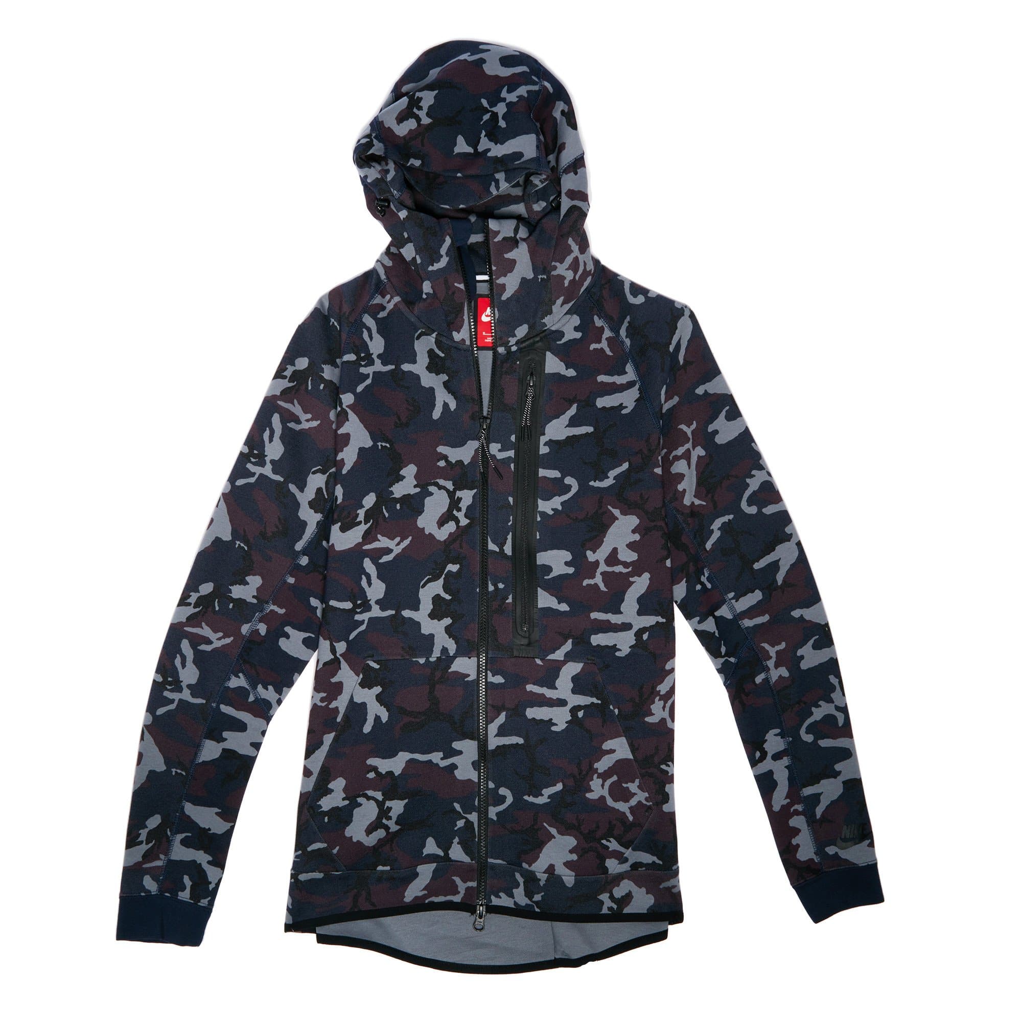 NIKE TECH FLEECE CAMO AW77 HOODIE — XXS — Side View
