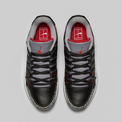 Nike Zoom Vapor Air Jordan 3 "Black-Cement" — UK 3 | EU 35.5 | US 3.5 — Back View