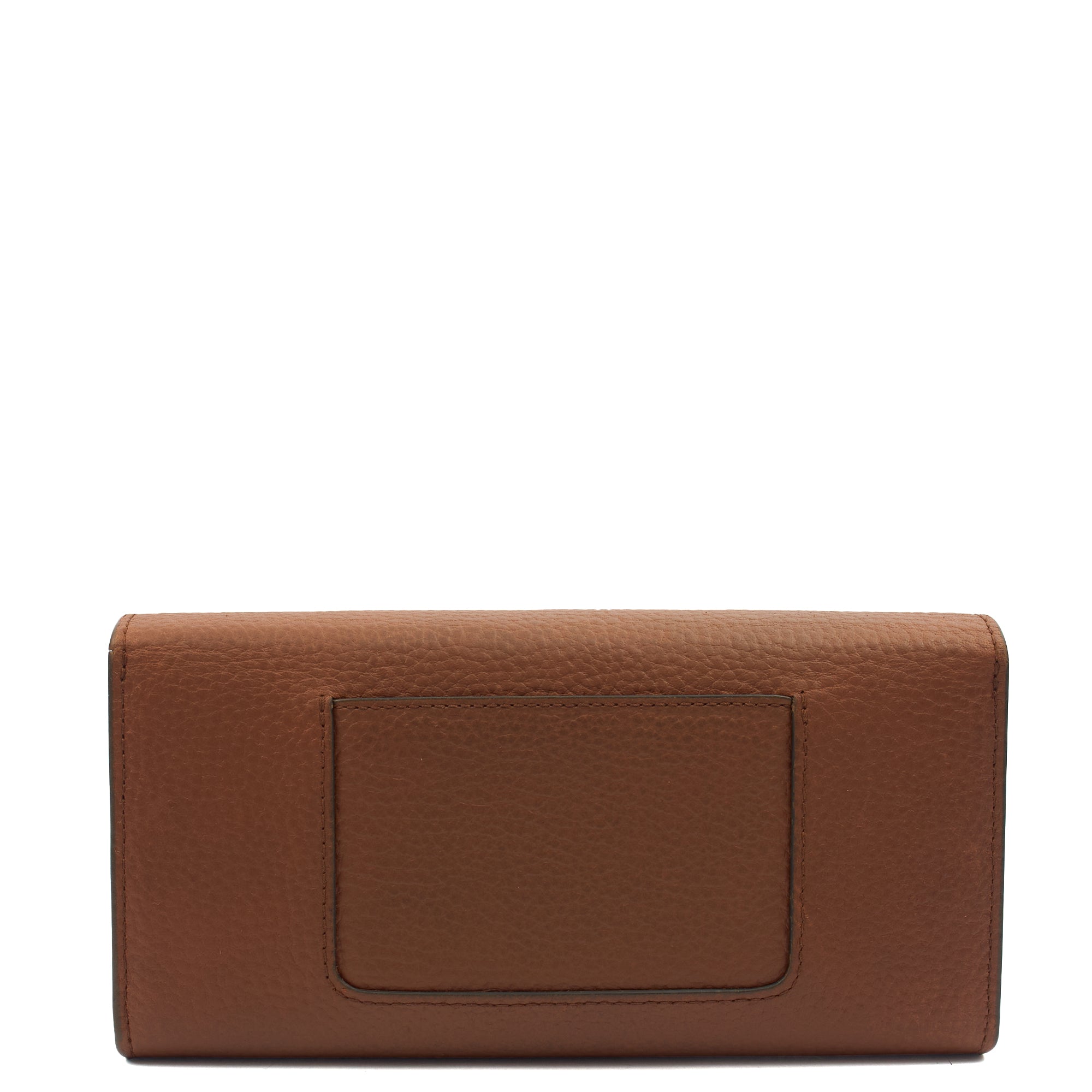 Mulberry Wallet Darley Wallet in Oak, Calfskin Leather — Back View