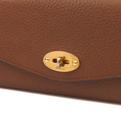 Mulberry Wallet Darley Wallet in Oak, Calfskin Leather — Lifestyle View