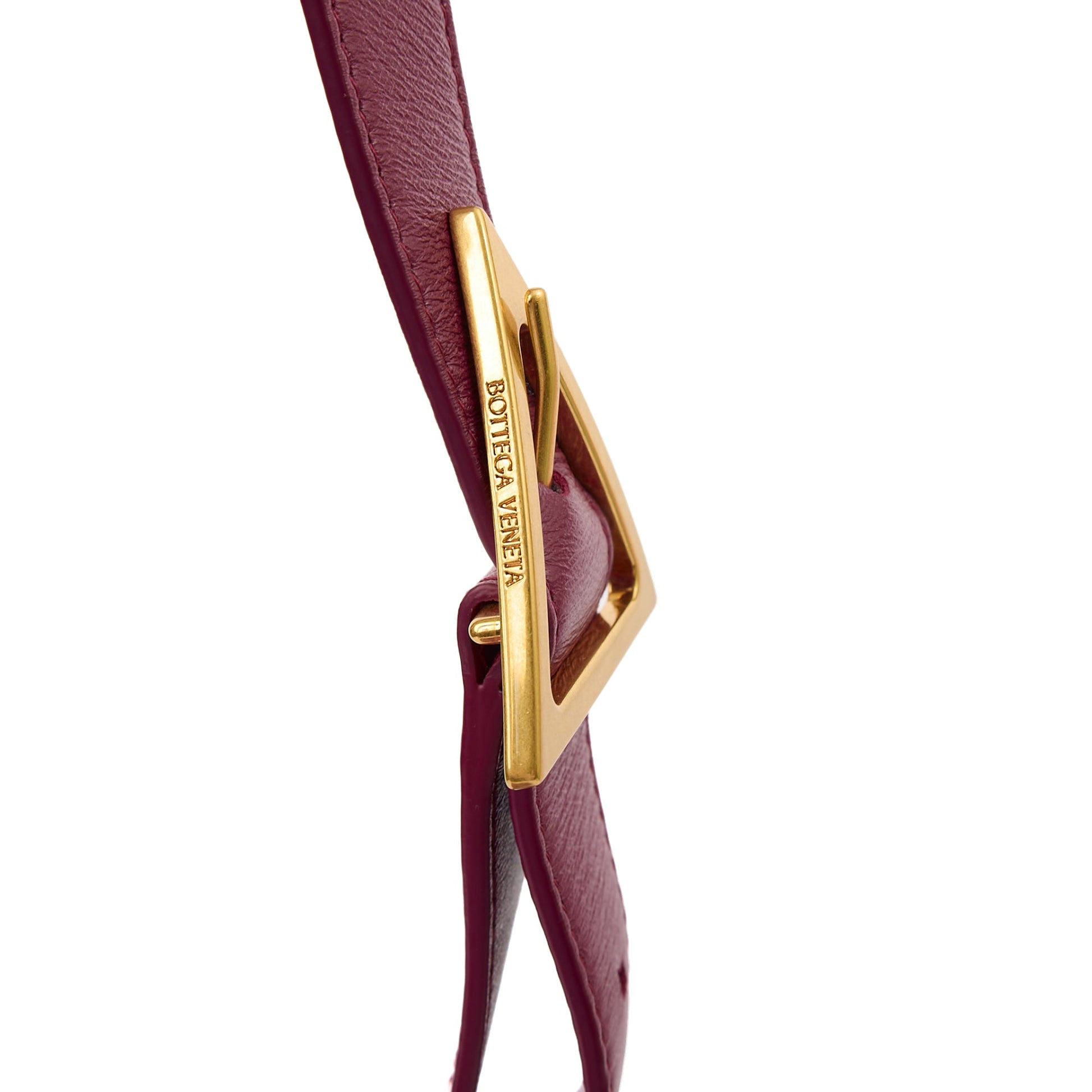 Bottega Veneta Cross Body Cassette in Raspberry, Intrecciato Nappa — Lifestyle View