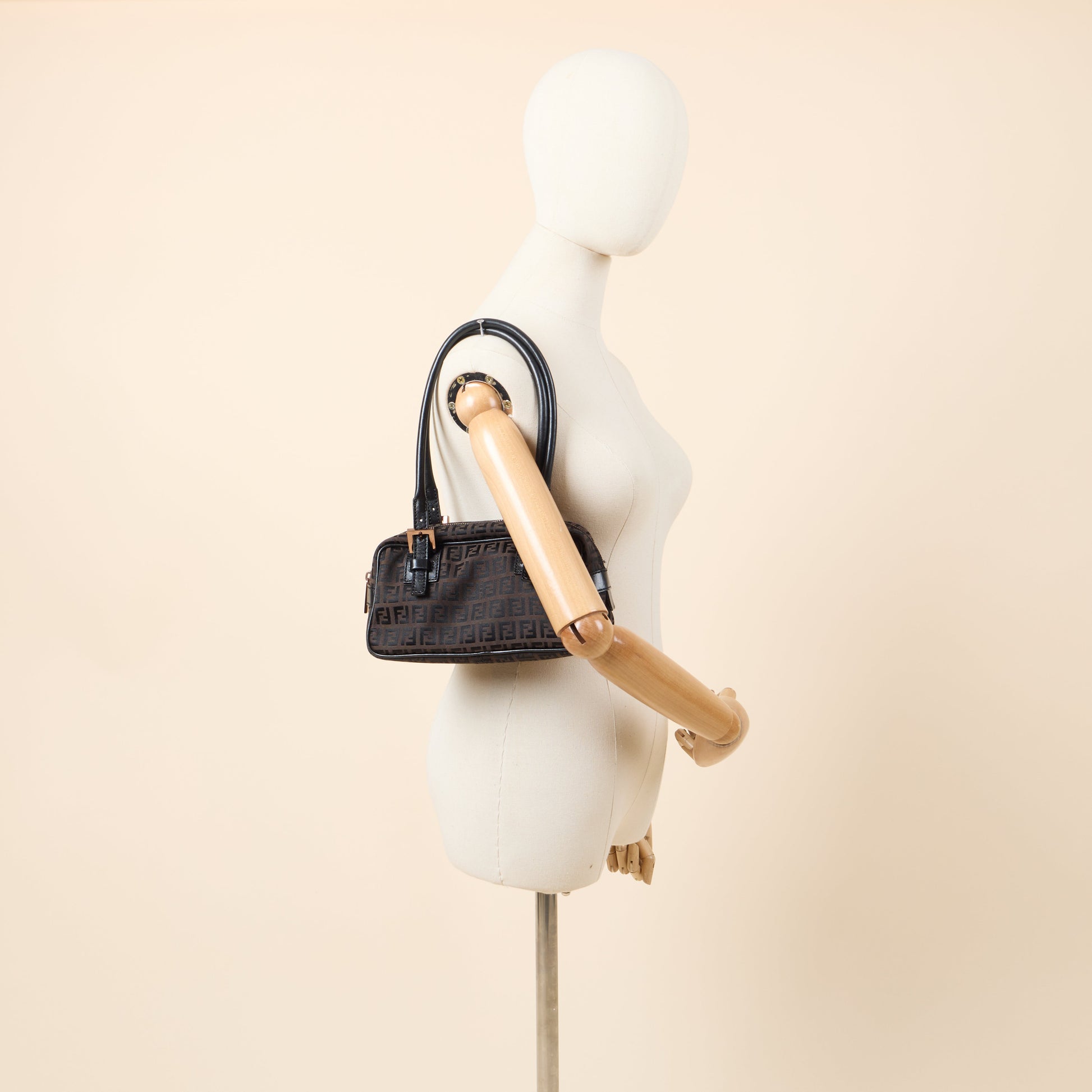 Fendi Vintage Shoulder Bag in Zucca FF, Canvas — Alternate View 9