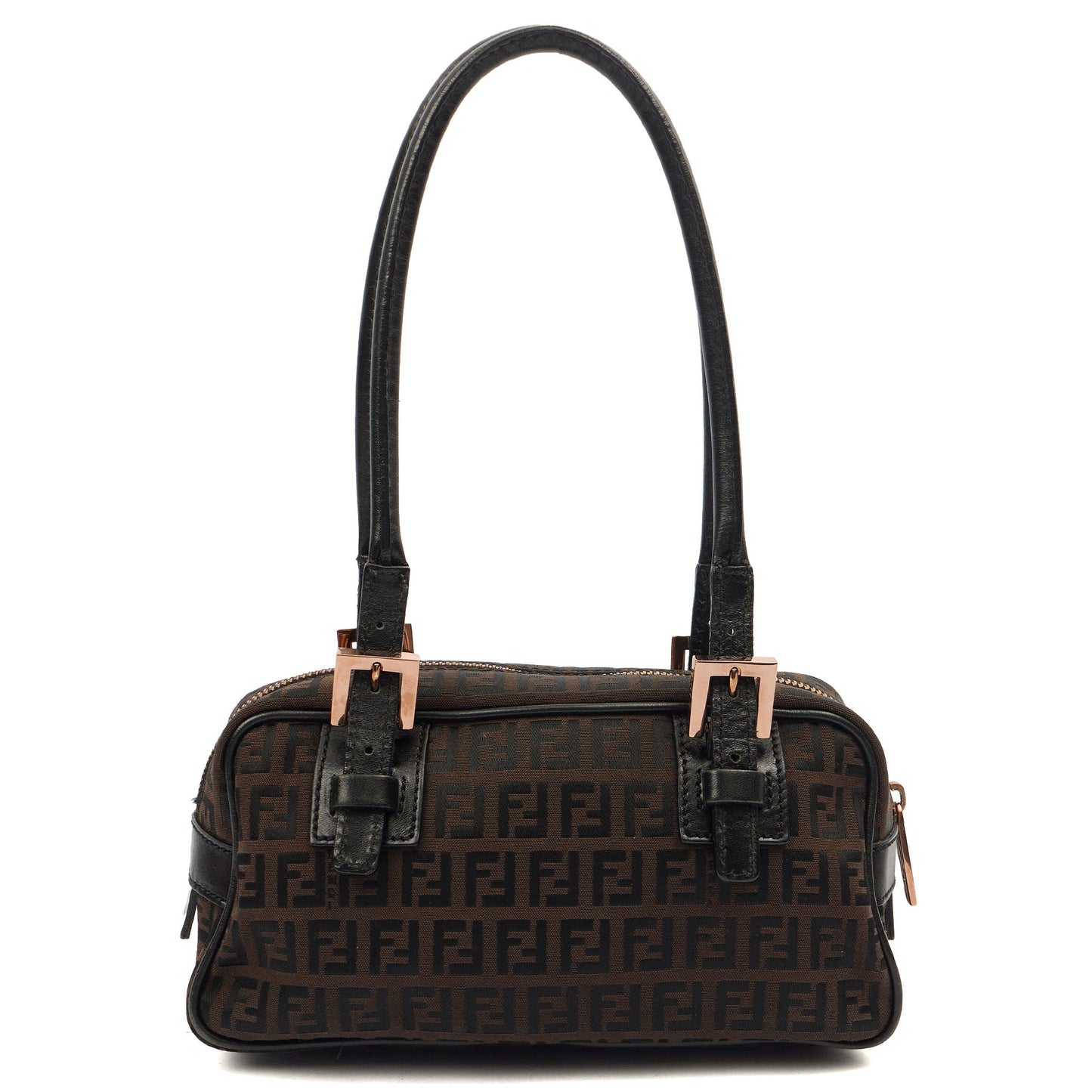 Fendi Vintage Shoulder Bag in Zucca FF, Canvas — Top View