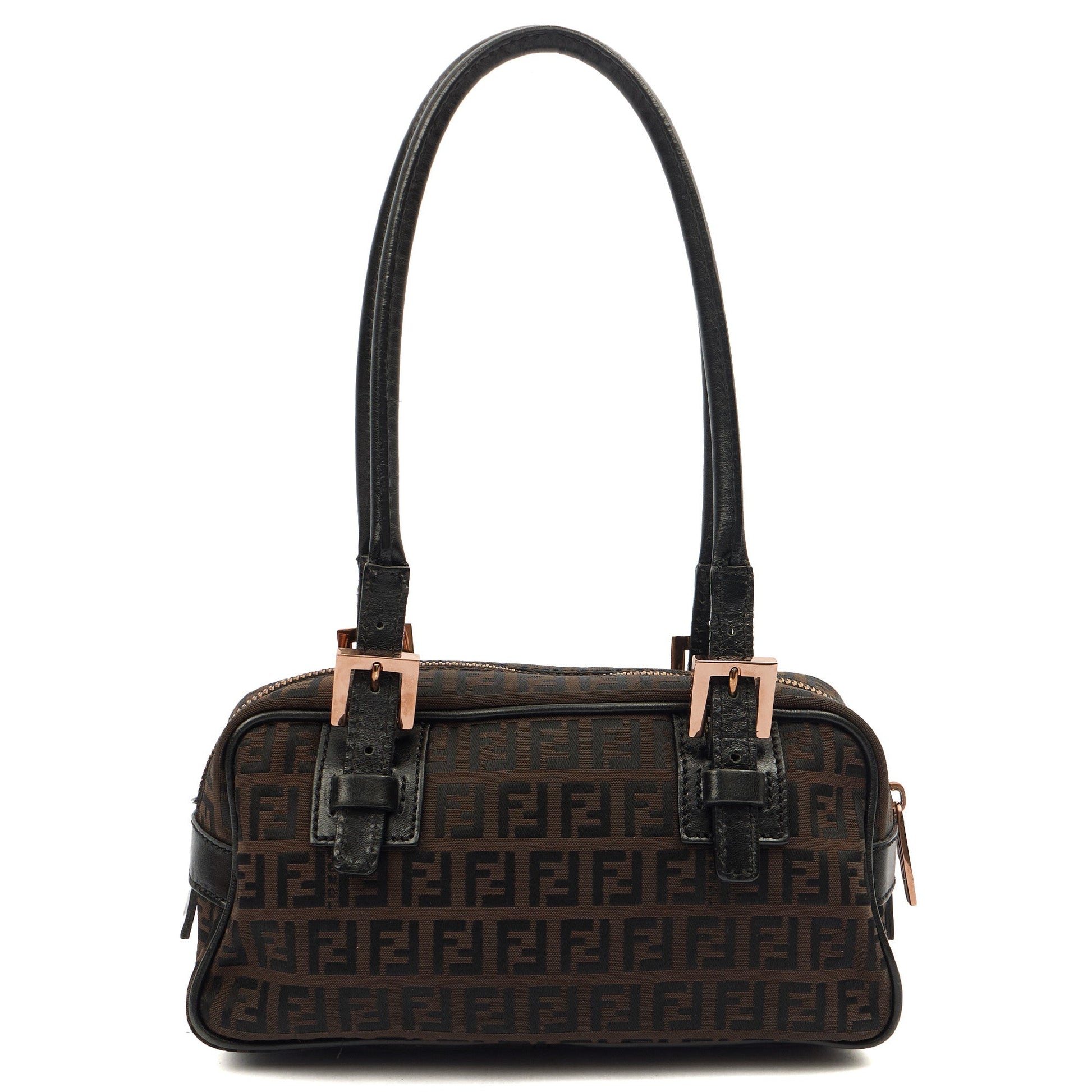 Fendi Vintage Shoulder Bag in Zucca FF, Canvas — Top View