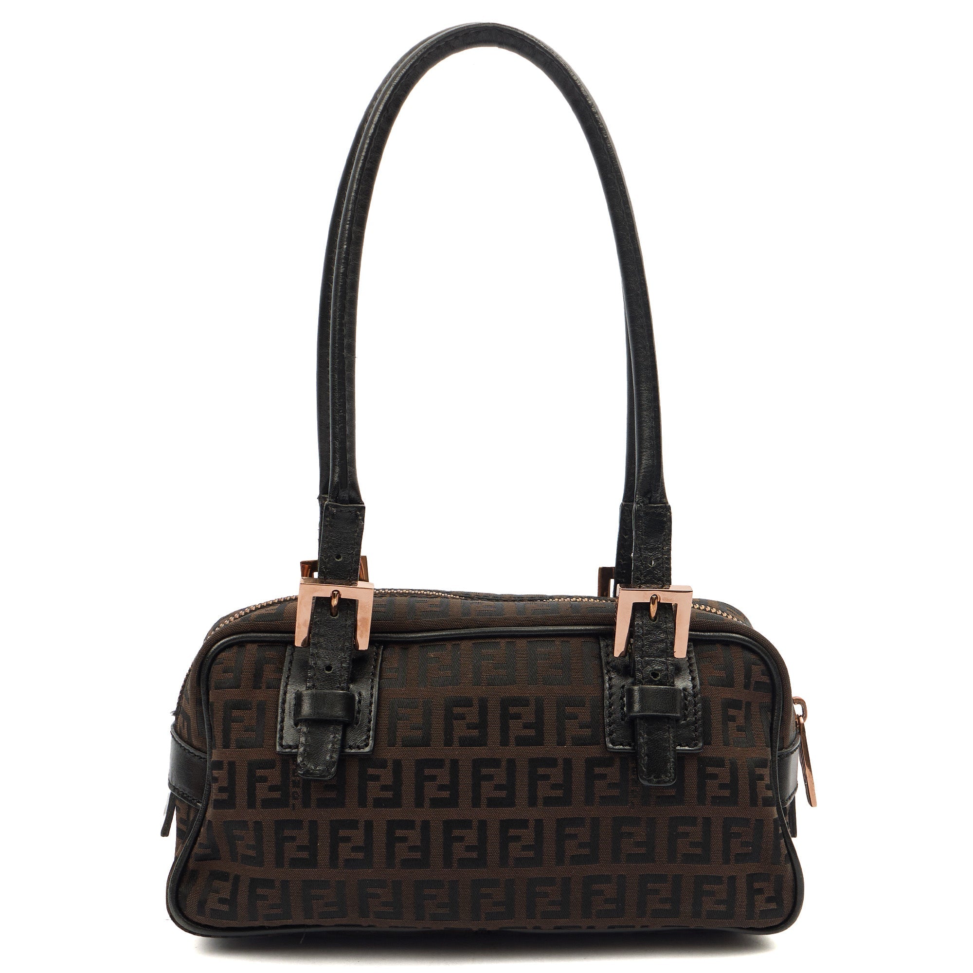 Fendi Vintage Shoulder Bag in Zucca FF, Canvas — Top View