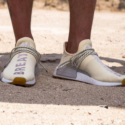 Pharrell x adidas NMD Human Race Gum Pack Cream — UK 3.5 | EU 36 | US 4 — Lifestyle View