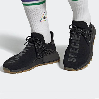 Pharrell x adidas NMD Human Race Gum Pack Black — UK 3.5 | EU 36 | US 4 — Top View