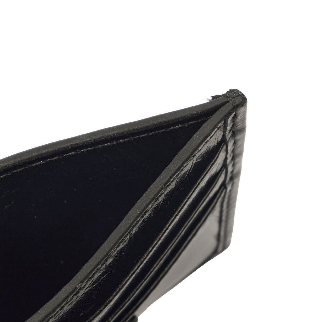 Prada Card Holder Card Holder in Black, Leather — Detail View