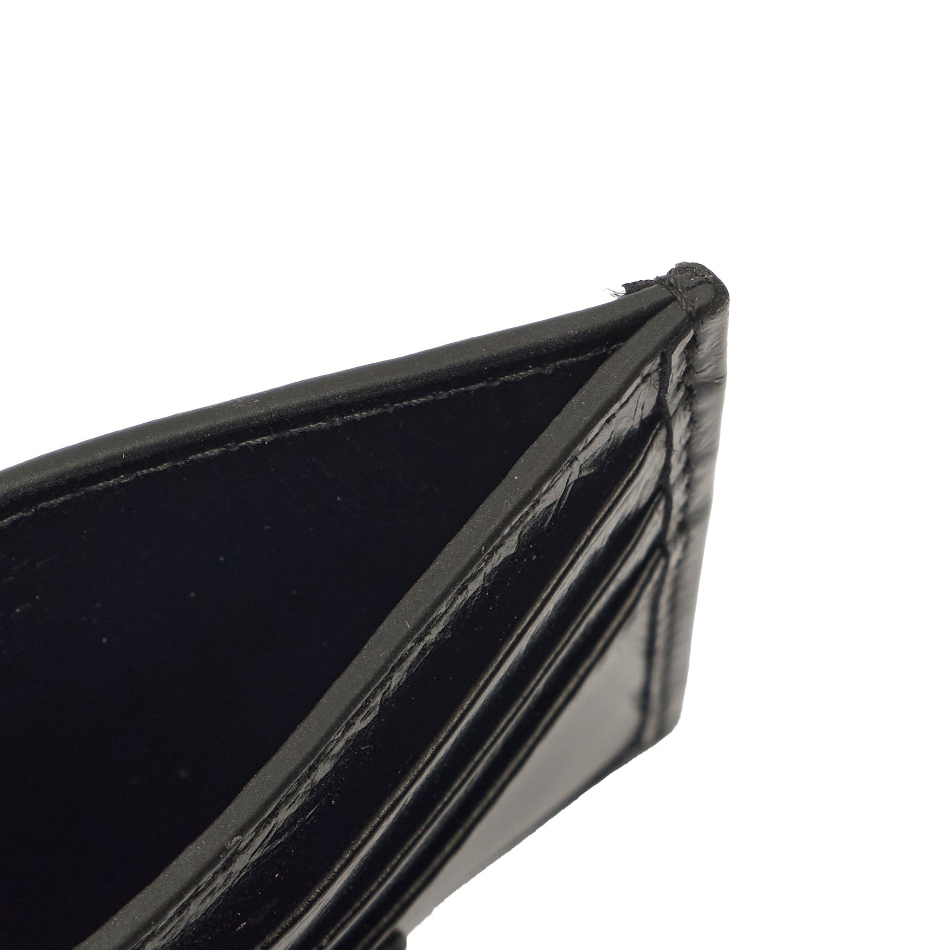 Prada Card Holder Card Holder in Black, Leather — Detail View