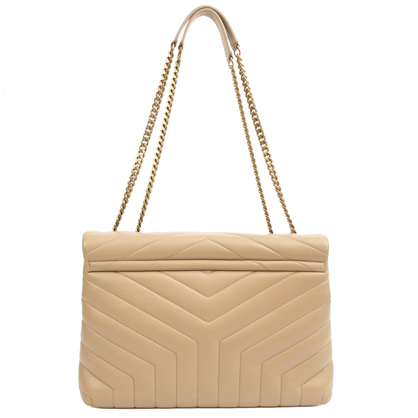 Saint Laurent Shoulder Bag Lou Lou - Medium in Cream, Calfskin Leather — Alternate View 11