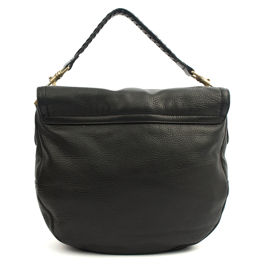 Mulberry Cross Body Effie Hobo in Black, Calfskin Leather — Back View