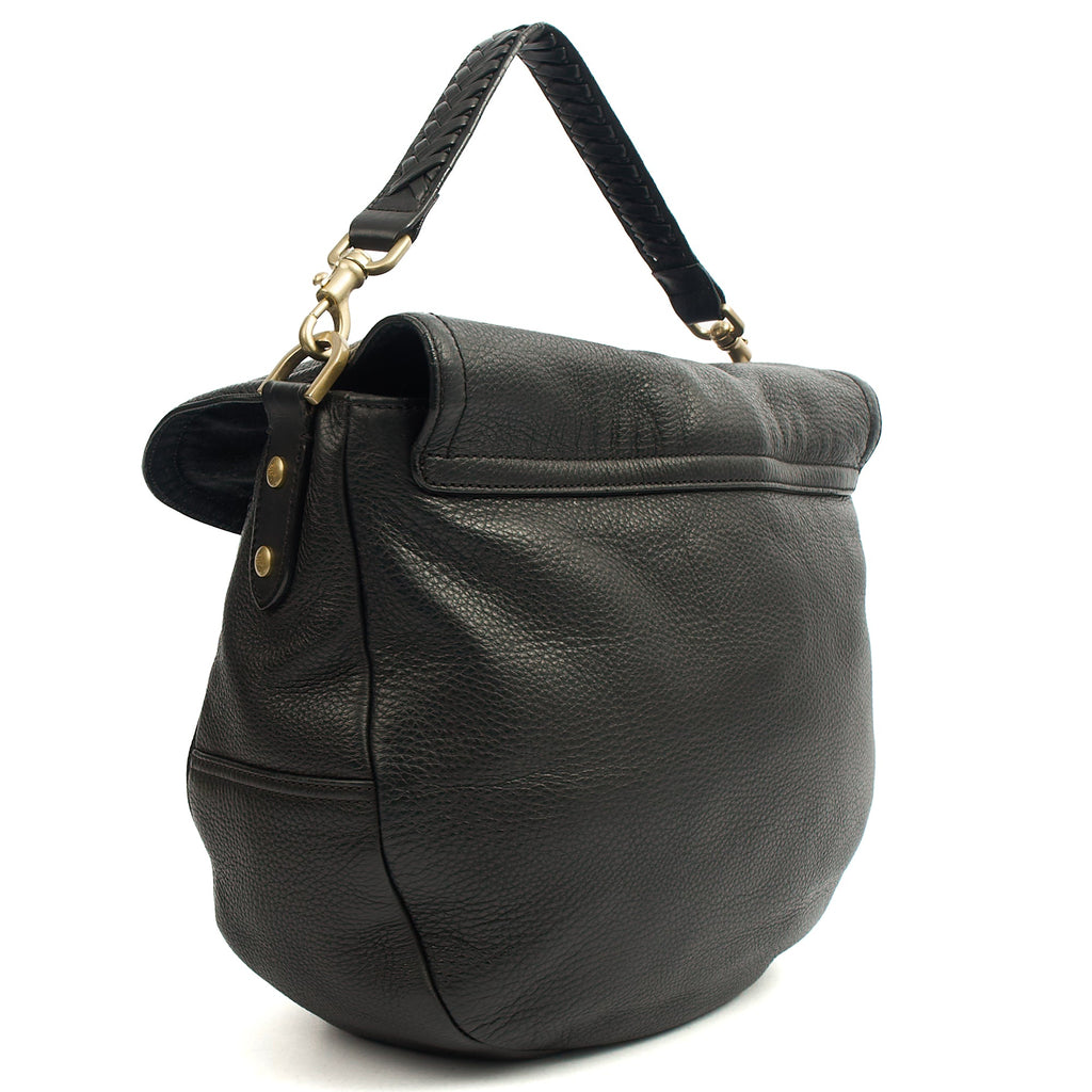 Mulberry Cross Body Effie Hobo in Black, Calfskin Leather — Side View