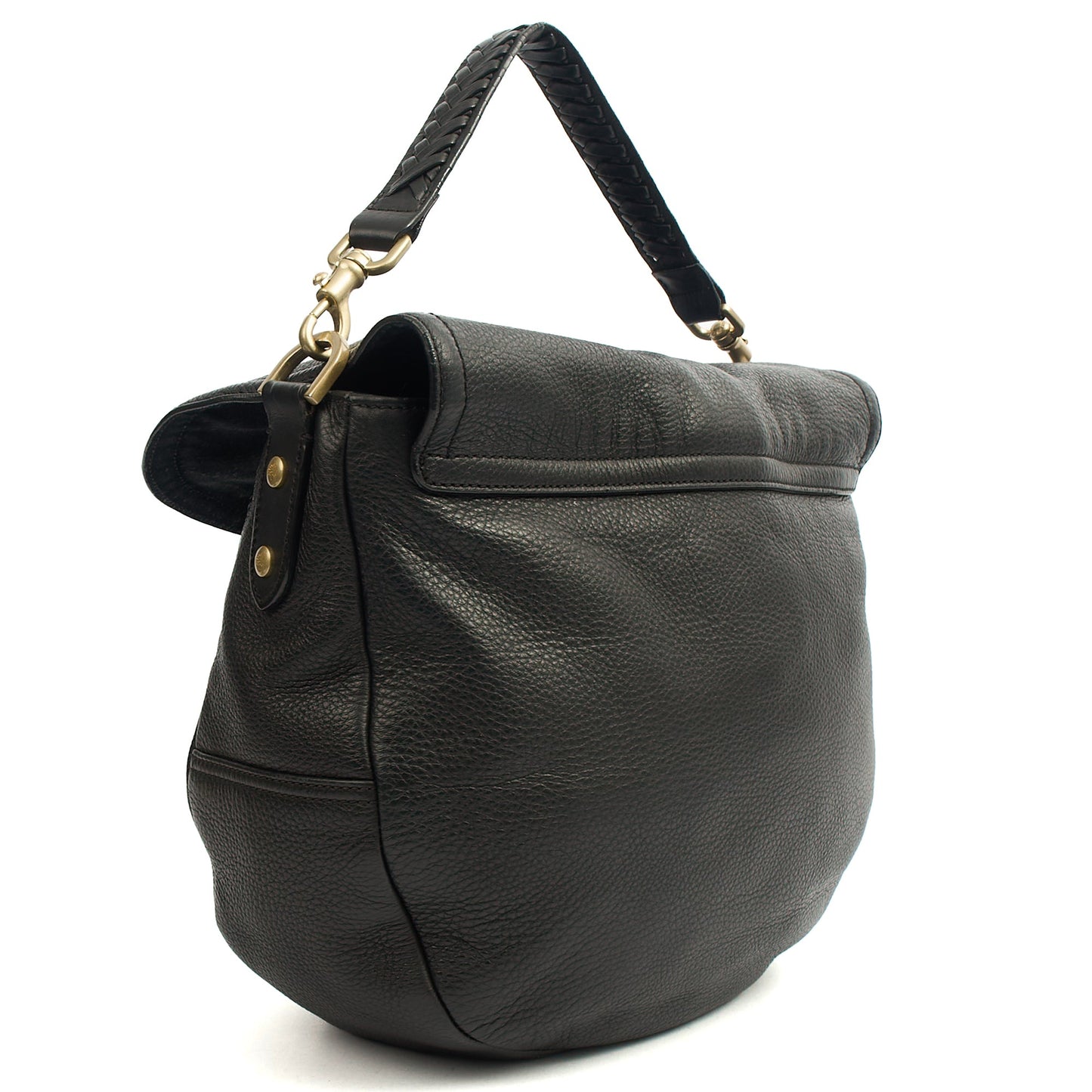 Mulberry Cross Body Effie Hobo in Black, Calfskin Leather — Side View