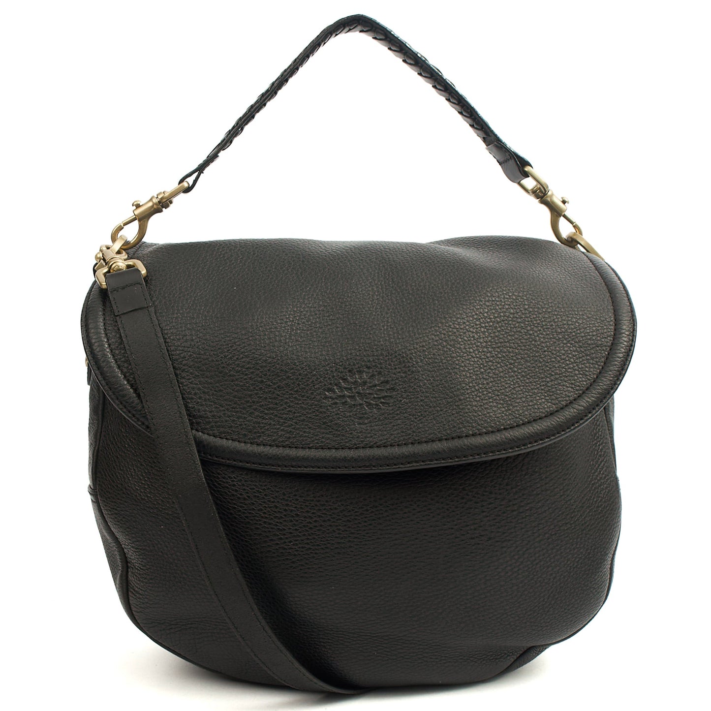Mulberry Cross Body Effie Hobo in Black, Calfskin Leather — Front View