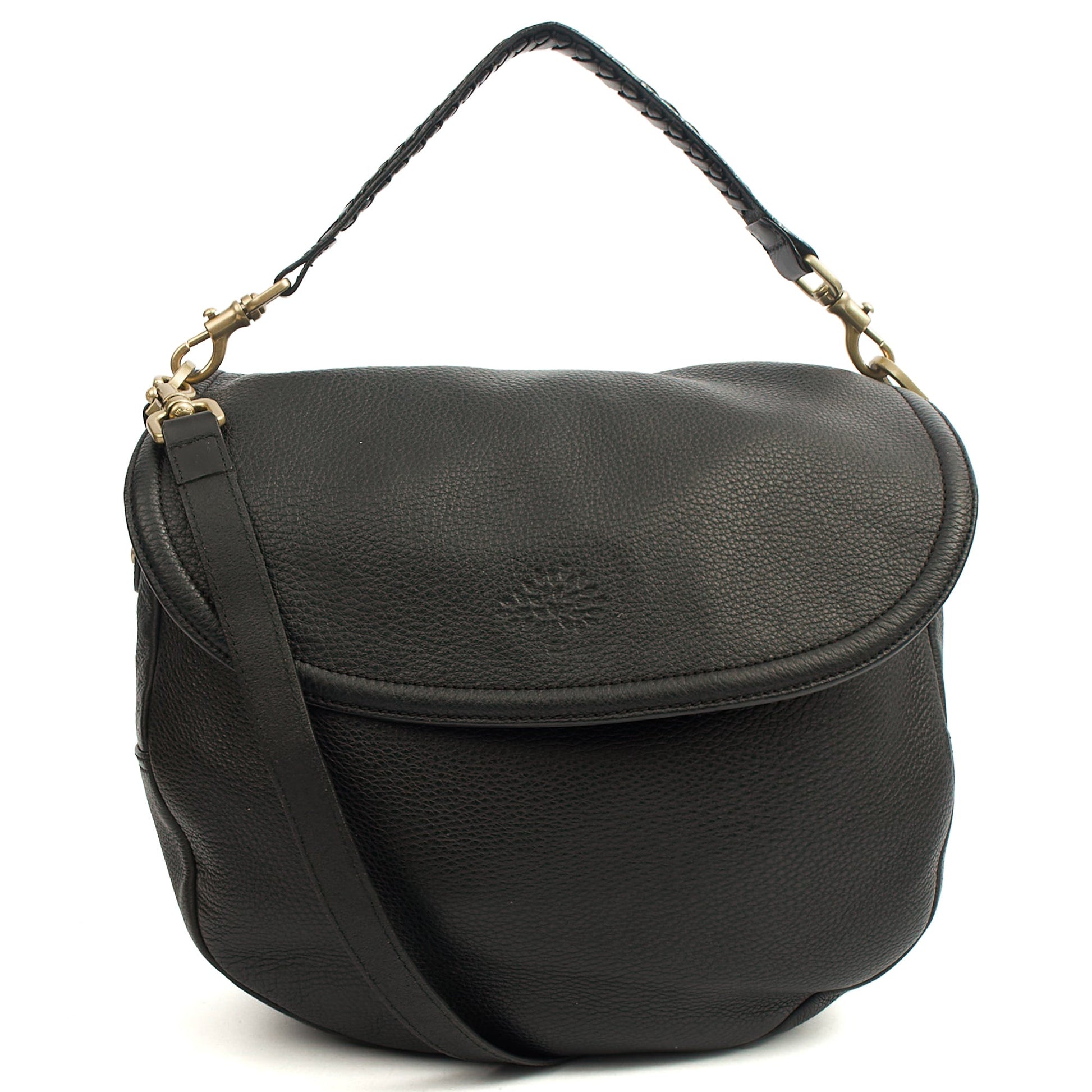 Mulberry Cross Body Effie Hobo in Black, Calfskin Leather — Front View