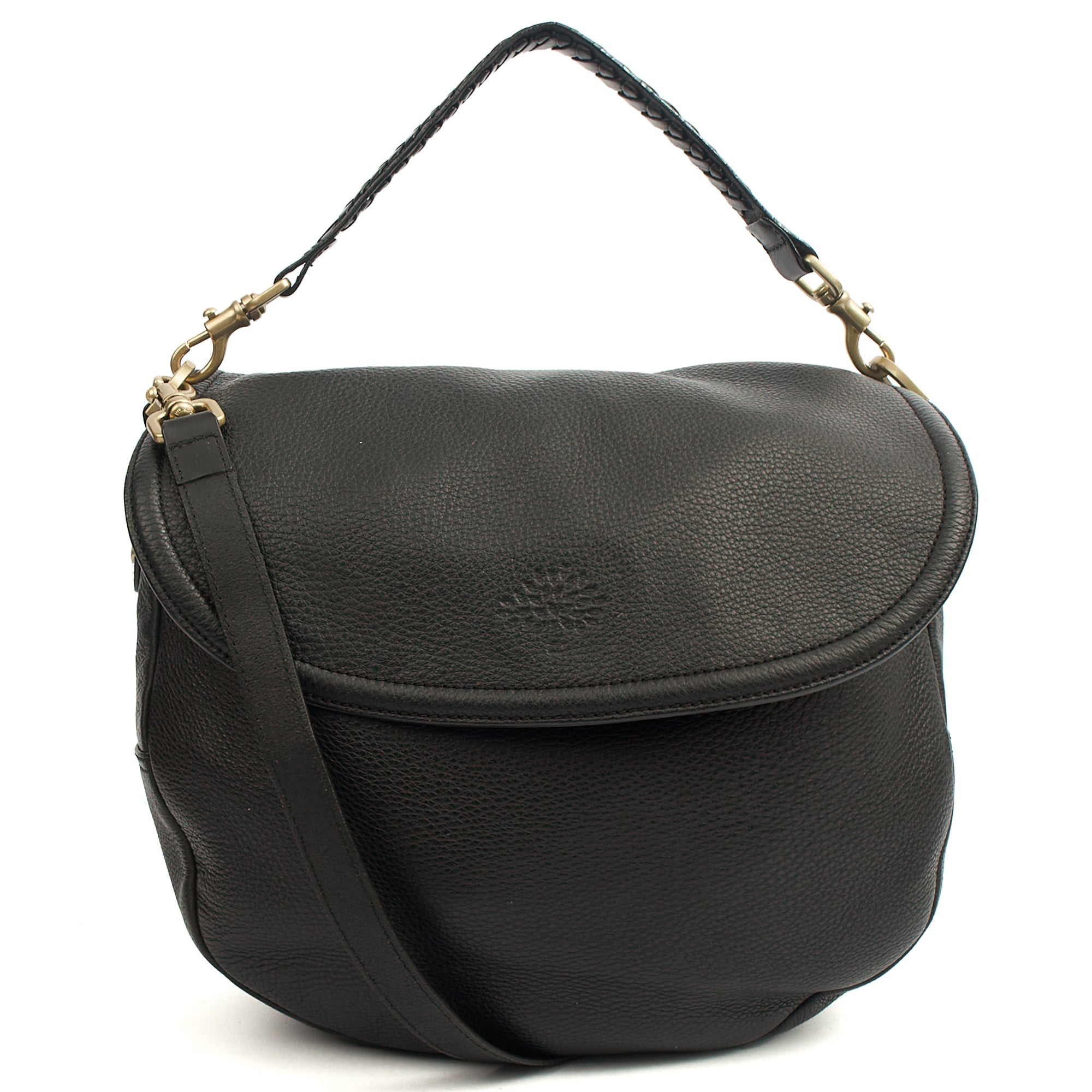 Mulberry Cross Body Effie Hobo in Black, Calfskin Leather — Front View