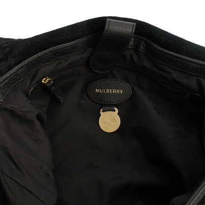 Mulberry Cross Body Effie Hobo in Black, Calfskin Leather — Detail View