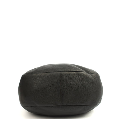 Mulberry Cross Body Effie Hobo in Black, Calfskin Leather — Top View