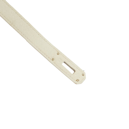 Hermes Top Handle Birkin 35 in White, Clemence Leather — Alternate View 21