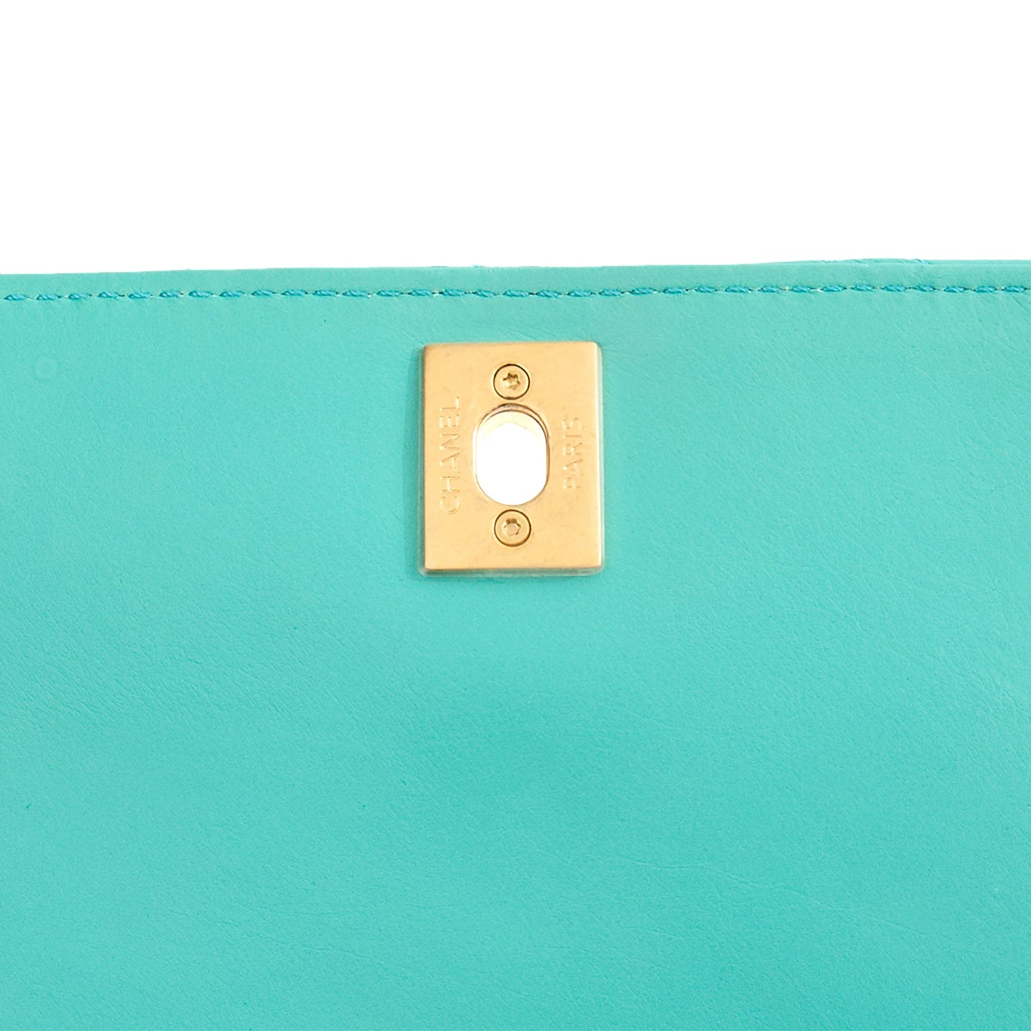 Chanel Cross Body Quilted Flap Bag Mini in Blue, Calfskin Leather — Alternate View 8