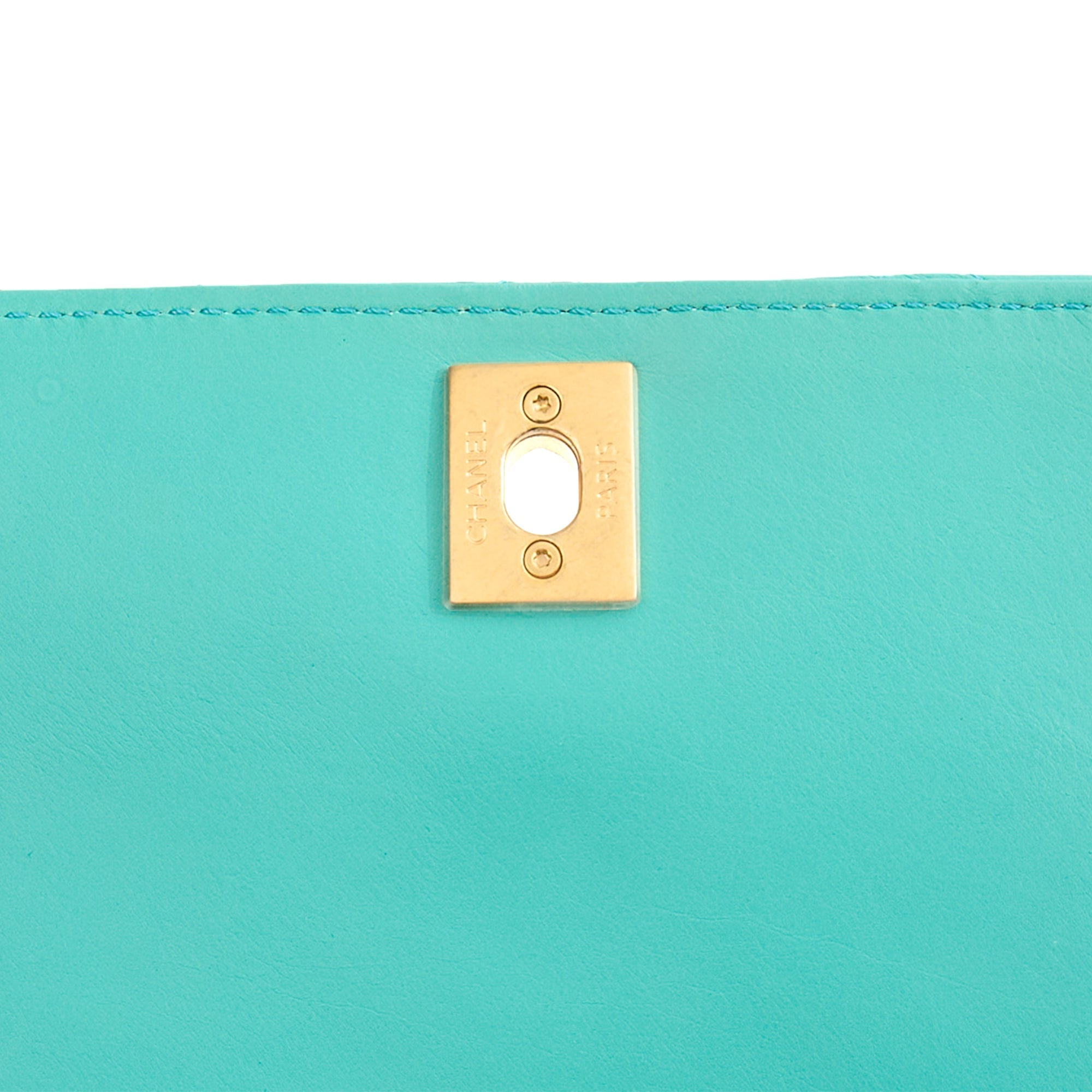 Chanel Cross Body Quilted Flap Bag Mini in Blue, Calfskin Leather — Alternate View 8