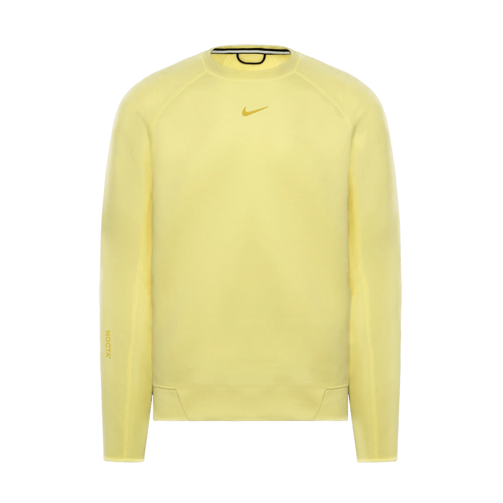 Nike x Nocta Tech Fleece Crew 'Citron Tint' — XXS — Front View