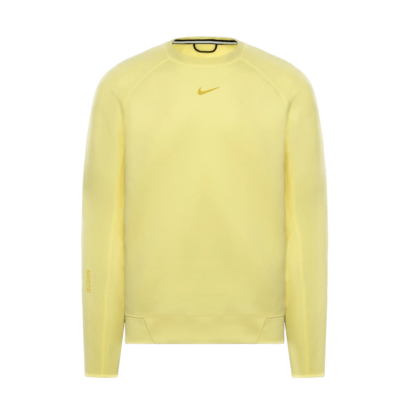 Nike x Nocta Tech Fleece Crew 'Citron Tint' — XXS — Front View