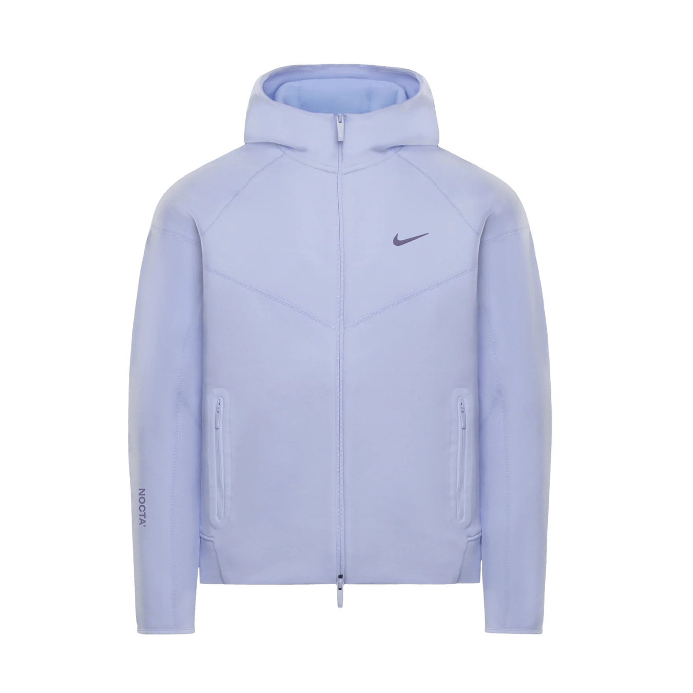 Nike x Nocta Tech Fleece Full Zip Hoodie 'Palest Purple' — XXS — Front View