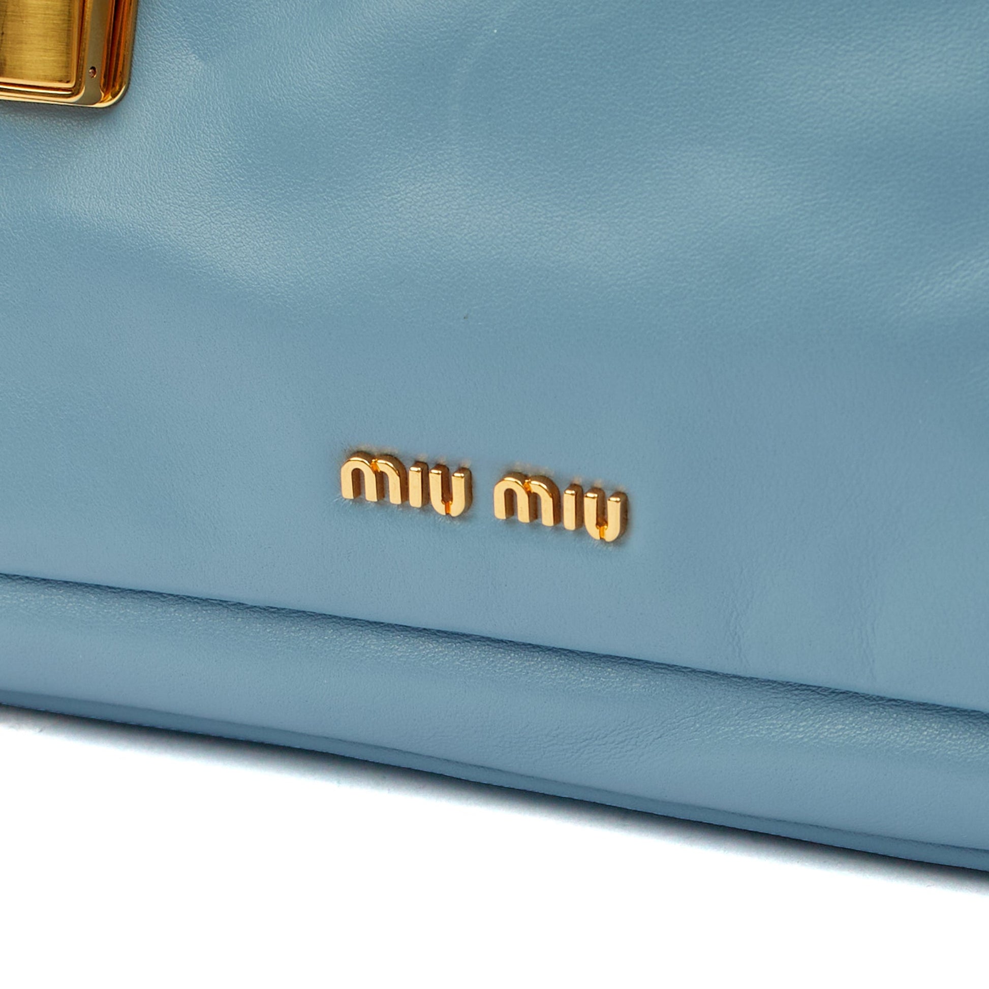 Miu Miu Shoulder Bag Shoulder Bag in Blue, Leather — Alternate View 18
