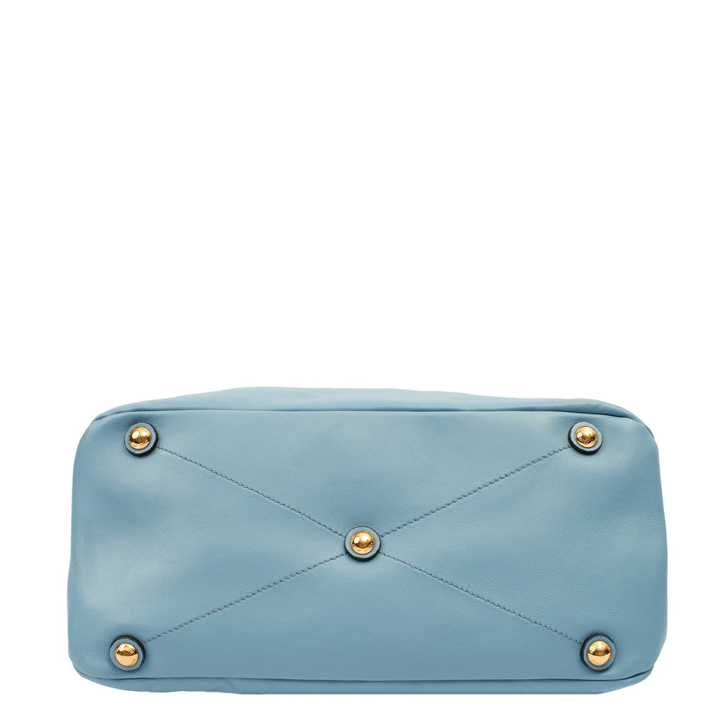 Miu Miu Shoulder Bag Shoulder Bag in Blue, Leather — Top View