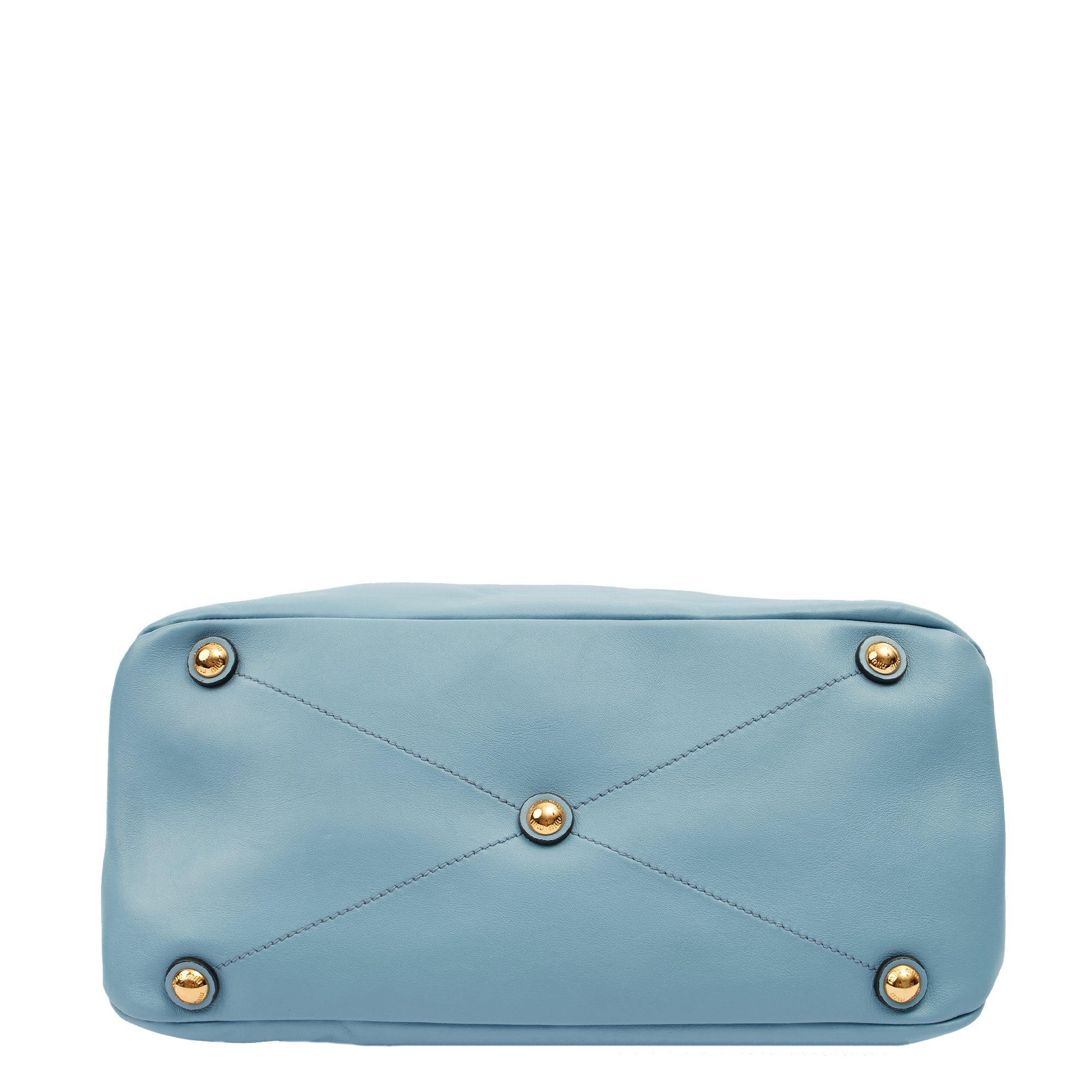 Miu Miu Shoulder Bag Shoulder Bag in Blue, Leather — Alternate View 16